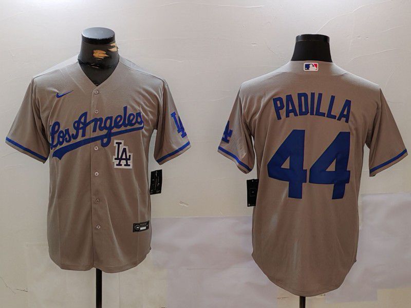 Men Los Angeles Dodgers #44 Padilla Grey Game 2024 Nike MLB Jersey style 1